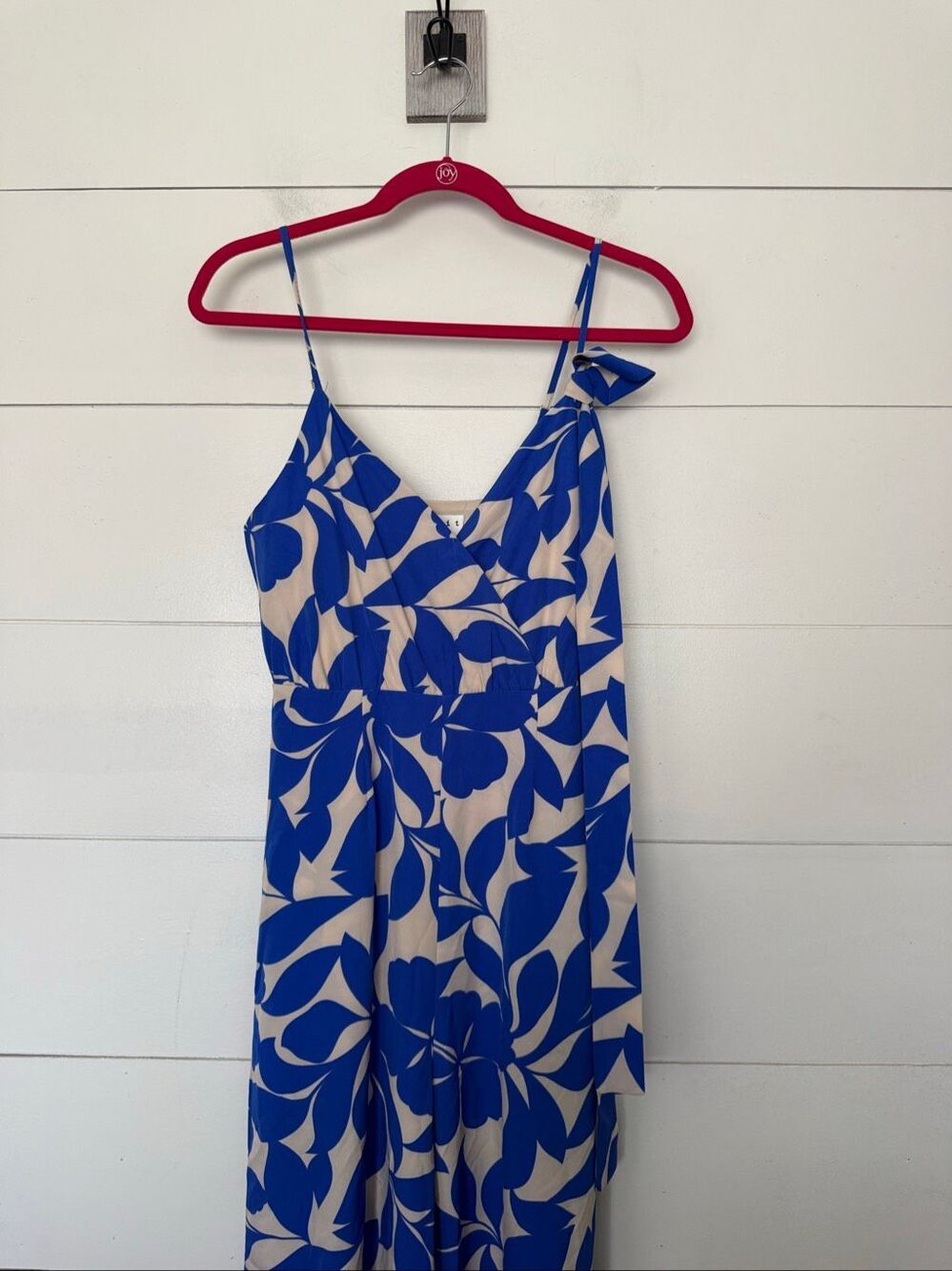 BigHit Fashion Women’s Small Blue Tan Patterned Jumpsuit